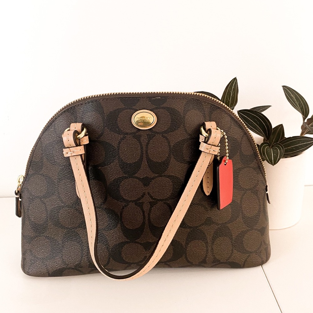 Coach Peyton Signature Cora Domed Satchel